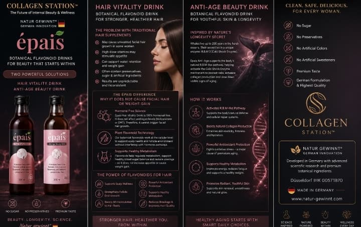 épais Collagen Station — Hair Vitality & Anti-Age Beauty Drink, Produktübersicht